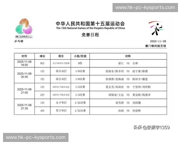 乒乓球赛程表：用时间织就胜负的新节拍